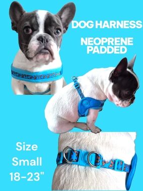 Blue Neoprene Padded Dog Harness - Small , NWT